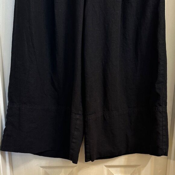 Banana Republic Wide Leg Crop Pants Pull On Linen Size Medium Pockets Lagenlook - Picture 5 of 13